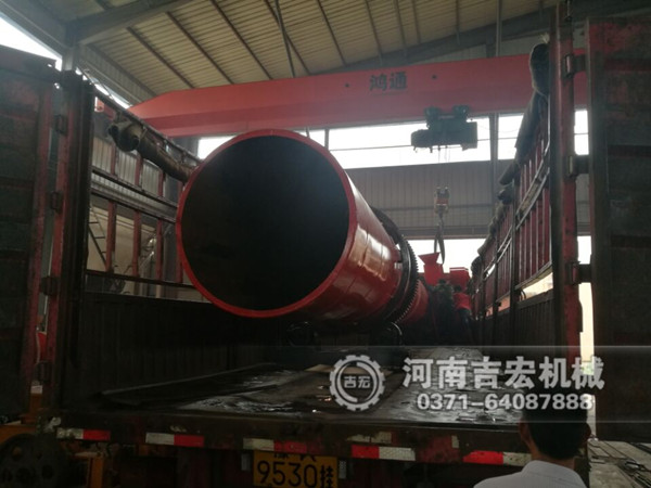 1.2米&times;12米沙子烘干機發(fā)往陜西延安